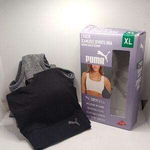 PUMA XL 2 PACK SEAMLESS SPORTS BRA / 360 STRETCH